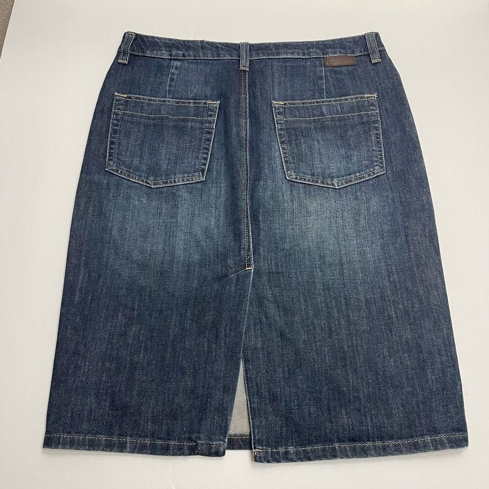 Boden Denim Dark Wash Knee Length Jean Skirt Size 8 - Picture 2 of 9